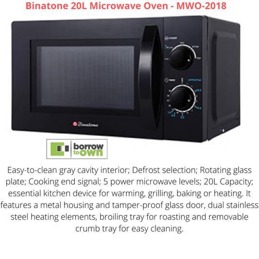 Binatone 20L Microwave Oven - MWO-2018