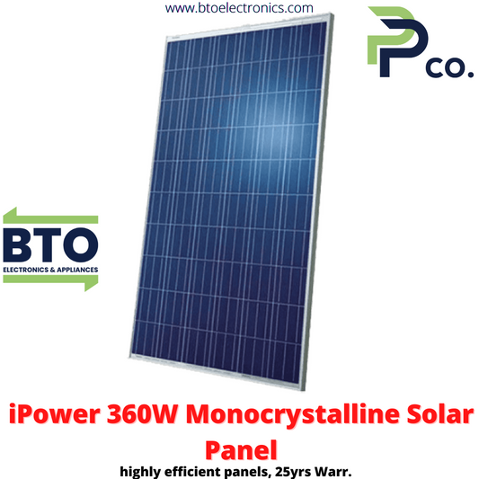 Ipower 360w high efficiency Monochrome Solar Panel